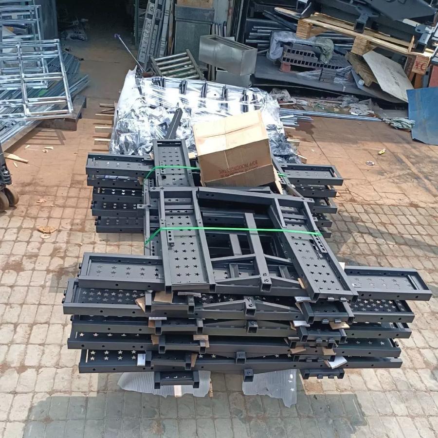 ZG-HELPLIFT motorcycle carrier production run stacked in the factory workshop