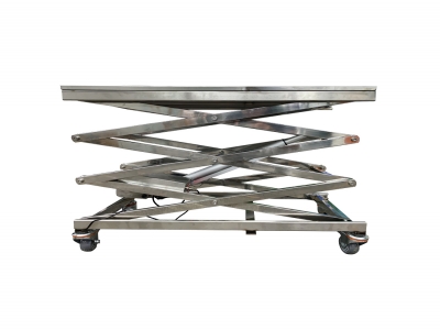 Stainless steel scissor table