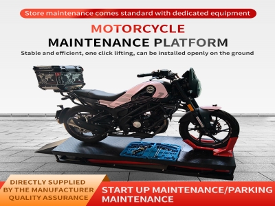 Motorcycle lift is easy to use and a variety of loads are suitable for motorcycle maintenance, repair and installation. High-quality equipment is used in Fusheng brand