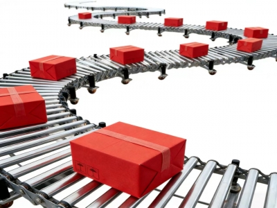 Motorized Flexible Extendable Turning Roller Conveyor for Logistics E-commerce Cargo Transfer